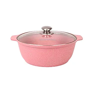 Кастрюля-жаровня Kukmara Trendy style ж41tsr со стеклянной крышкой 4 л