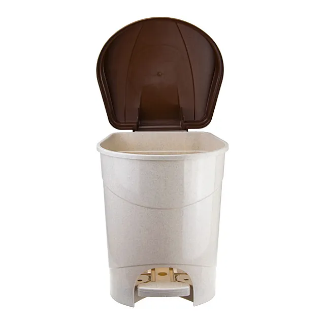 Контейнер для мусора Idea М2892 с педалью бежевый мрамор 19 л