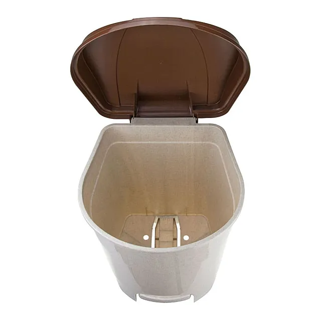 Контейнер для мусора Idea М2892 с педалью бежевый мрамор 19 л