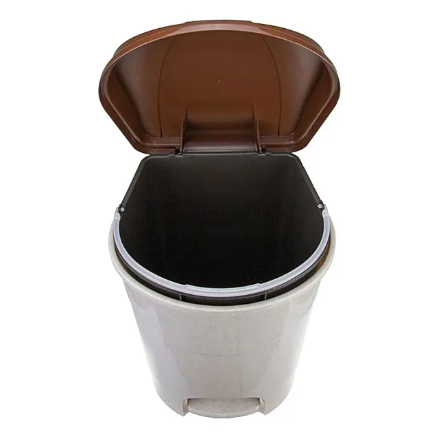 Контейнер для мусора Idea М2892 с педалью бежевый мрамор 19 л