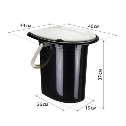 Ведро туалетное Idea М2459 белый ротанг 16 л