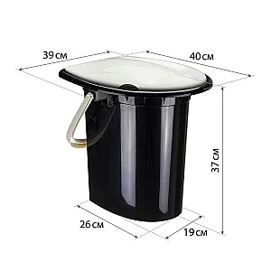 Ведро туалетное Idea М2459 белый ротанг 16 л