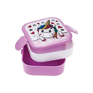 Контейнер для обеда Idea Единорог М1232 0.4+0.4 л