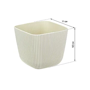 Кашпо Idea Пиканто М 3208 110*110 мм французcкий серый 0.65 л