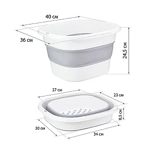 Таз для ног Idea Флекс М 2509 складной смоки 18 л