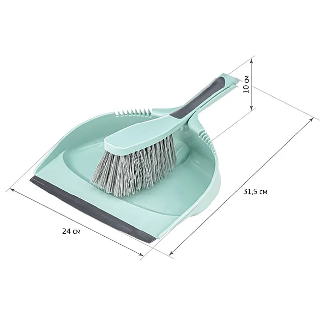 Щетка-сметка и совок с резинкой Idea Дуэт М 5176 морская волна