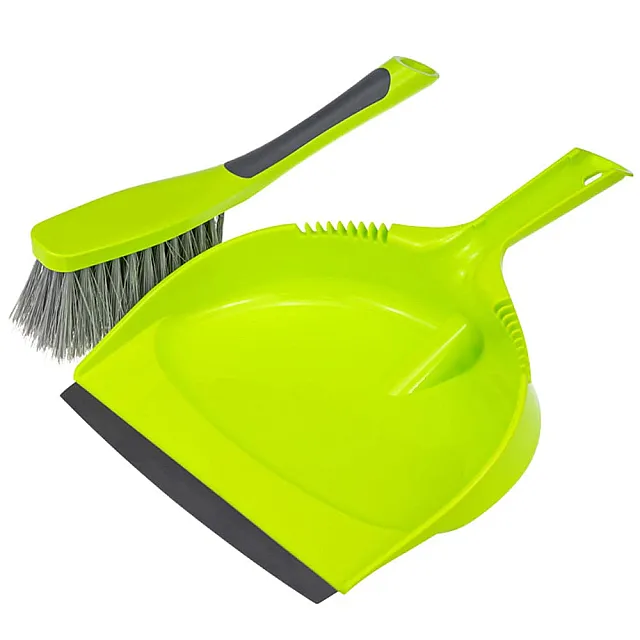Щетка-сметка и совок с резинкой Idea Дуэт М 5176 салатовый