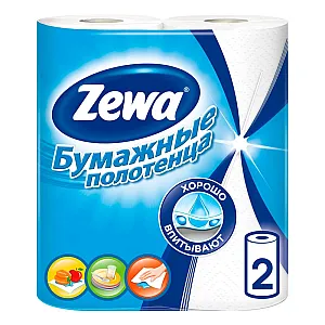 Полотенца бумажные Zewa белые 2 рулона