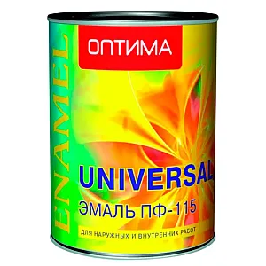 Эмаль Оптима ПФ-115 белая 0.9 кг