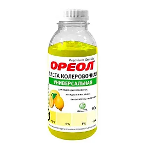 Паста колеровочная Ореол №01 универсальная лимонный 100 мл