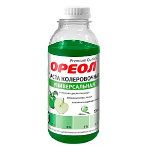 Паста колеровочная Ореол №25 универсальная зеленое яблоко 100 мл
