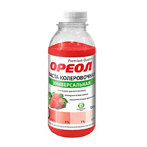 Паста колеровочная Ореол №07 универсальная алый 100 мл