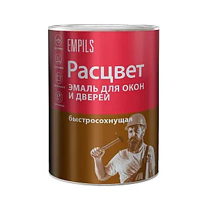 Эмаль для окон и дверей Расцвет белая глянцевая 0.9 кг