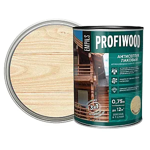 Антисептик Profiwood лаковый тонирующий бесцветный 0.75 л