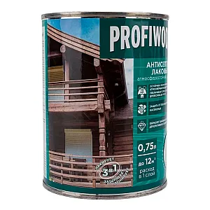 Антисептик Profiwood лаковый тонирующий белый 0.75 л