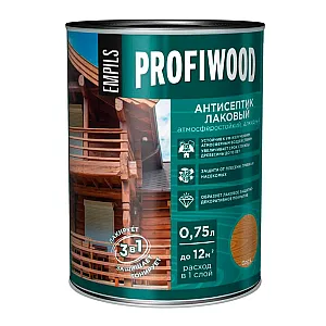 Антисептик Profiwood лаковый тонирующий орех 0.75 л