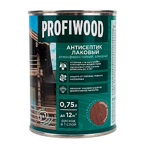Антисептик Profiwood лаковый тонирующий красное дерево 0.75 л