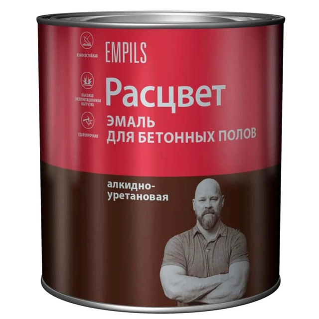 Эмаль для бетонных полов Расцвет серая 2.7 кг Эмаль для бетонных полов Расцвет серая 2.7 кг
