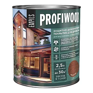 Защитно-декоративное покрытие для древесины Profiwood махагон 2.5 л