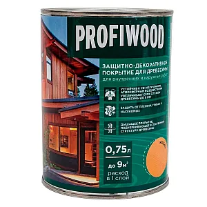 Защитно-декоративное покрытие для древесины Profiwood орегон 0.75 л