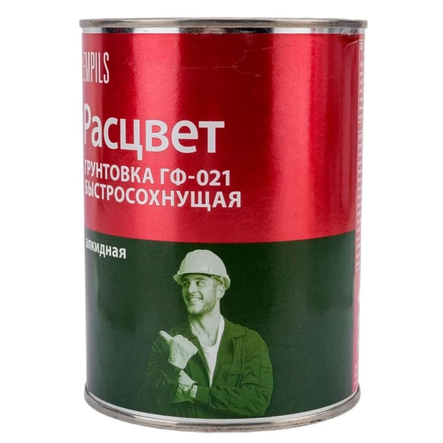Грунтовка быстросохнущая Расцвет ГФ-021 красно-коричневая 1 кг Грунтовка быстросохнущая Расцвет ГФ-021 красно-коричневая 1 кг