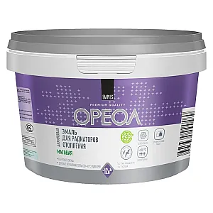 Эмаль для радиаторов отопления Ореол термостойкая акриловая матовая белая 0.5 кг