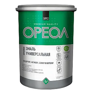 Эмаль Ореол акриловая глянцевая серая 1 кг