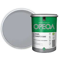 Эмаль Ореол акриловая глянцевая серая 1 кг
