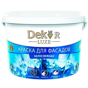 Краска Dekor ВД-АК-111 для фасадов белоснежная 1.1 кг
