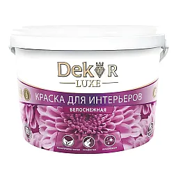 Краска Dekor ВД-АК-216 для интерьеров белоснежная 14 кг