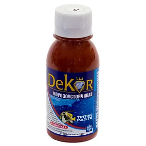 Паста колерная Dekor №8 красно-коричневый 0.1 кг