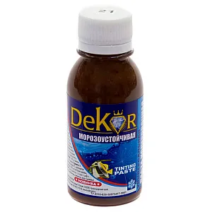 Паста колерная Dekor №21 темно-коричневый 0.1 кг