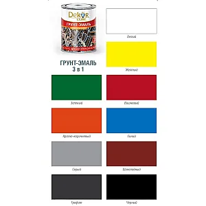 Грунт-эмаль Dekor 3в1 алкидная шоколадная 1.9 кг