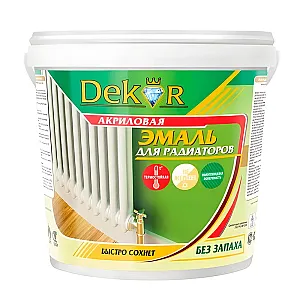 Эмаль для радиаторов отопления Dekor акриловая белая 0.8 кг