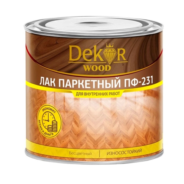 Лак Dekor ПФ-231 паркетный 0.8 кг Лак Dekor ПФ-231 паркетный 0.8 кг