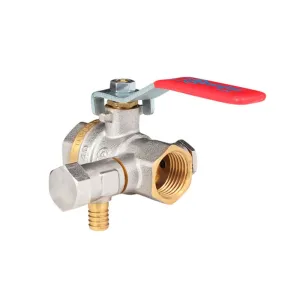 Кран шаровой Aquasfera Euro 1012-02 латунный спуск Ду 20 Ру40 м/м полнорычажный