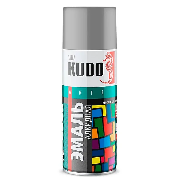 Эмаль Kudo KU-1018 универсальная серая 520 мл