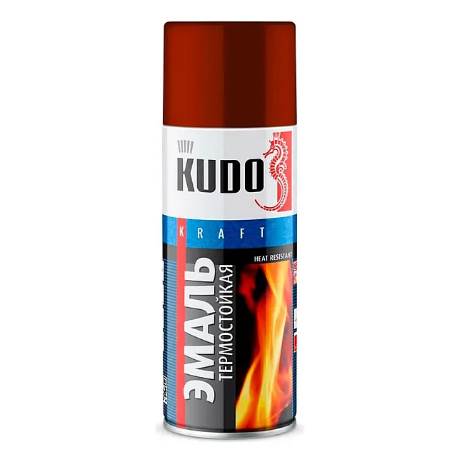 Эмаль Kudo KU-5006 термостойкая красно-коричневая 520 мл