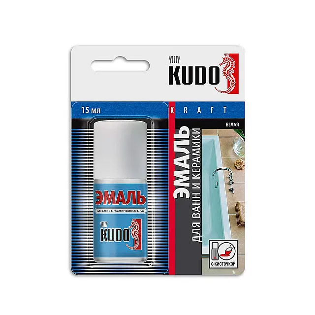 Эмаль для ванн Kudo KU-7K1301-12 с кисточкой 15 мл