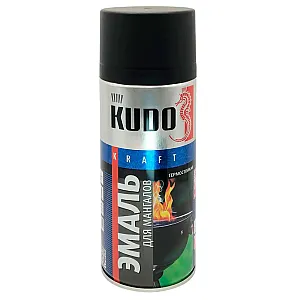 Эмаль для мангалов Kudo KU-5122 термостойкая черная 520 мл