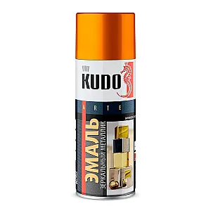 Эмаль Kudo KU-1034 универсальная металлик зеркальное золото 520 мл