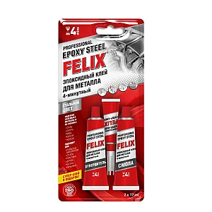 Клей эпоксидный Felix 411040063 профессиональный для металла 2*17 мл