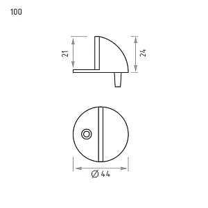 Упор дверной Нора-М 100 хром