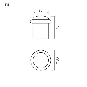 Упор дверной Нора-М 101 хром
