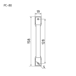 Ручка-скоба Нора-М 80 мм белая