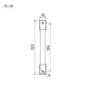 Ручка-скоба Нора-М 50 мм белая