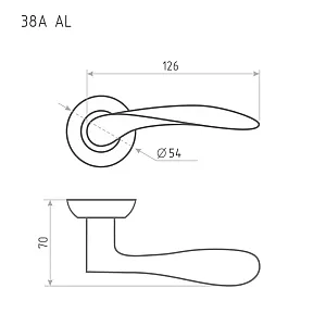 Ручка дверная Нора-М AL38А старая бронза