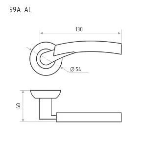 Ручки раздельные Нора-М AL99А старая бронза