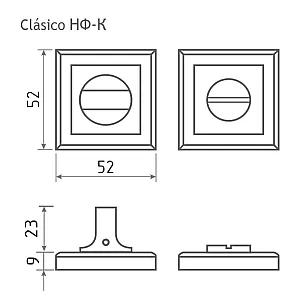 Накладка под фиксатор Нора-М НФ-К матовый никель