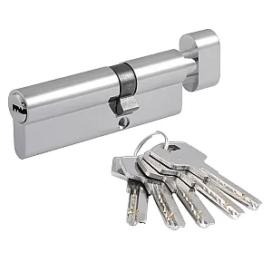 Цилиндровый механизм Нора-М Eco AL ЛПВ-90 хром 55-35